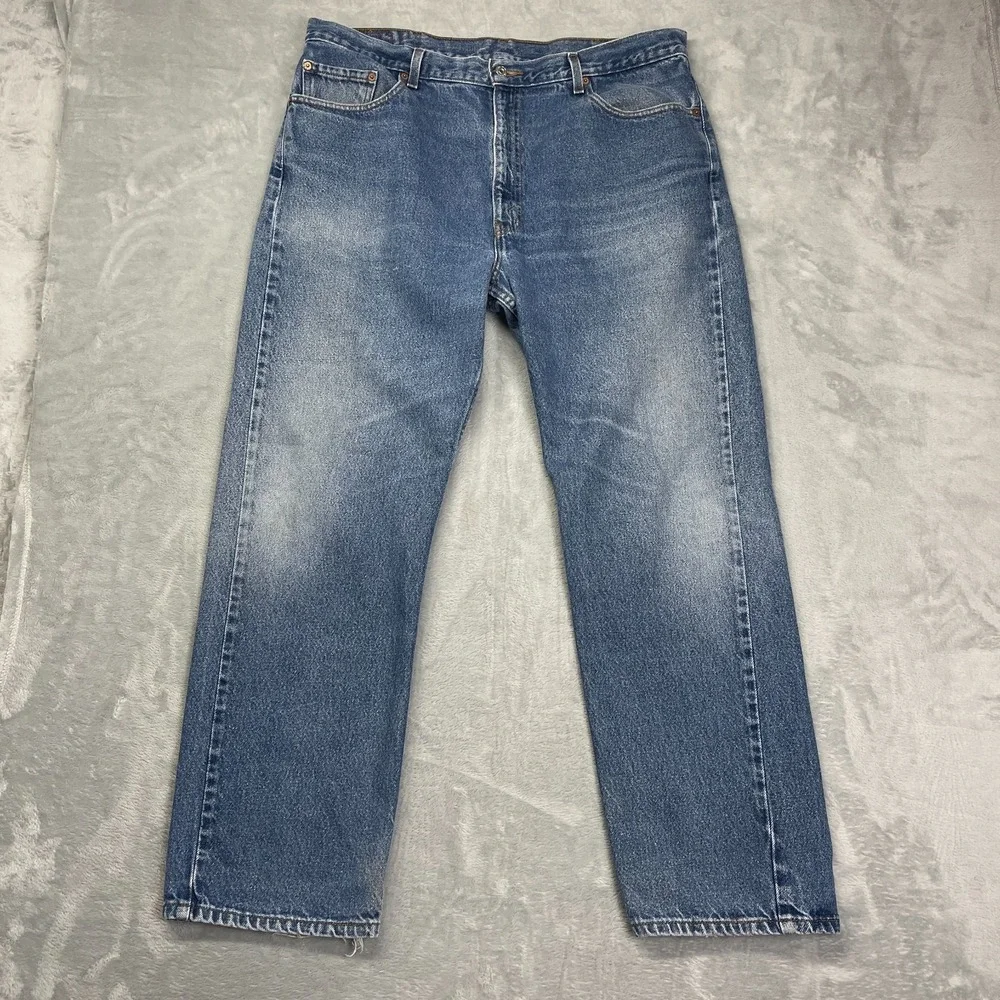 Vintage Levi's 505 Jeans Mens 42x32 (39x32) Blue Denim Regular Fit Straight Leg